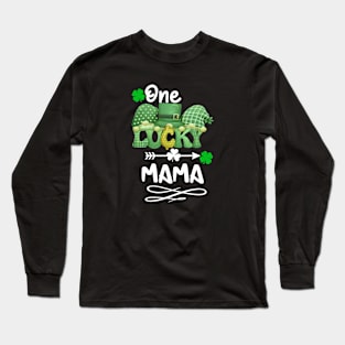 One Lucky Mama with gnomes Long Sleeve T-Shirt